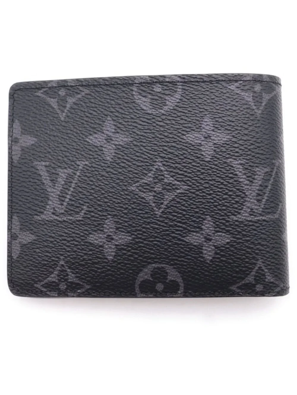 Louis Vuitton Monogram Eclipse Portefeuille Multiple Compact Wallet Bifold Black